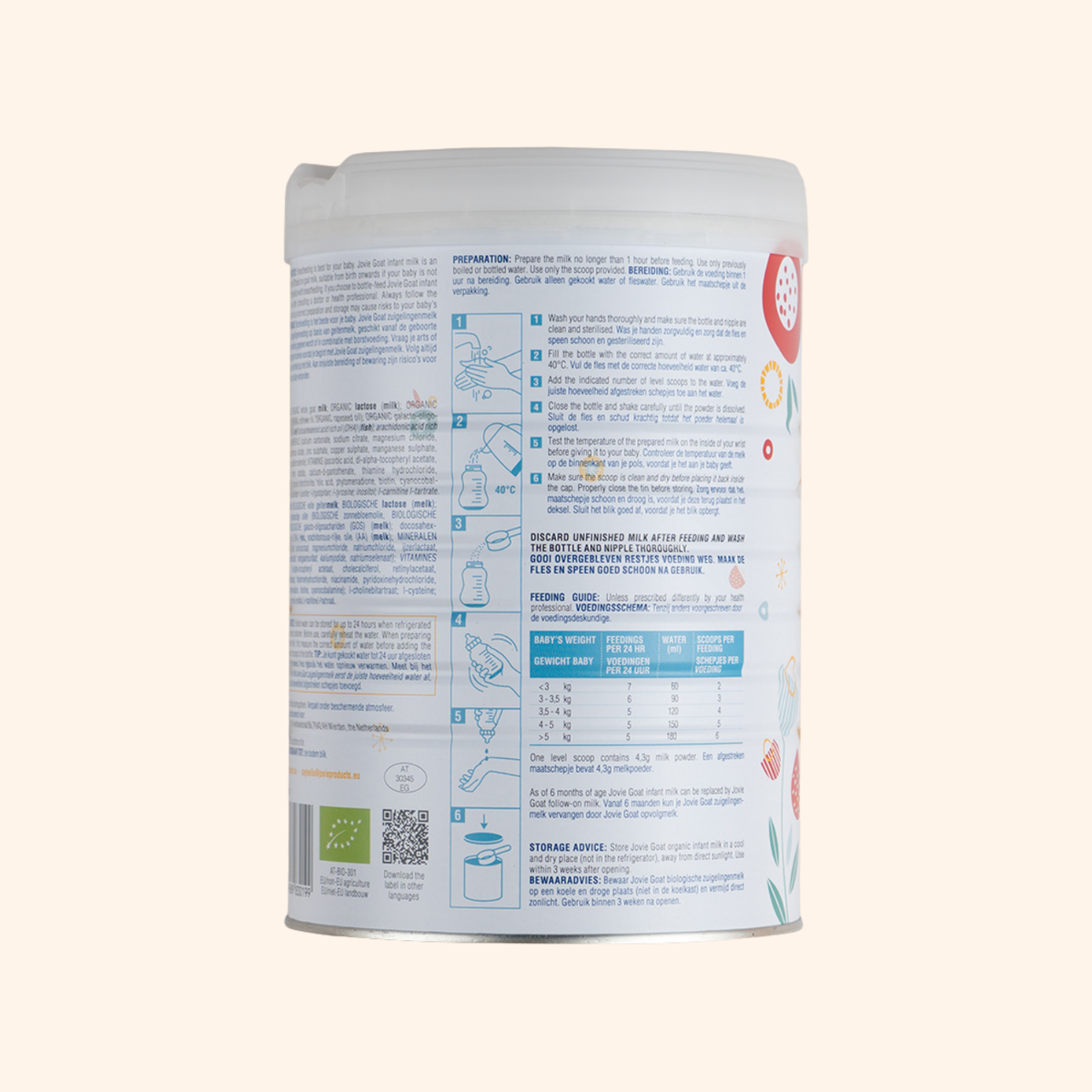 Jovie Goat Milk Stage 1 Organic Baby Formula (800g)