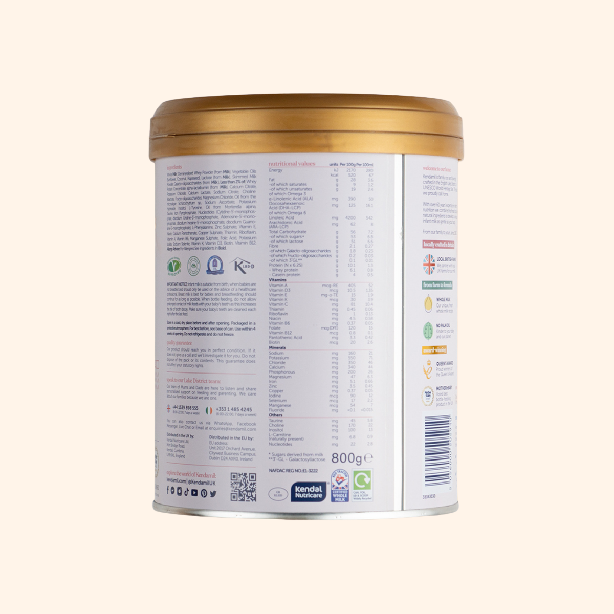 Kendamil Stage 1 Classic Infant Formula (800g)