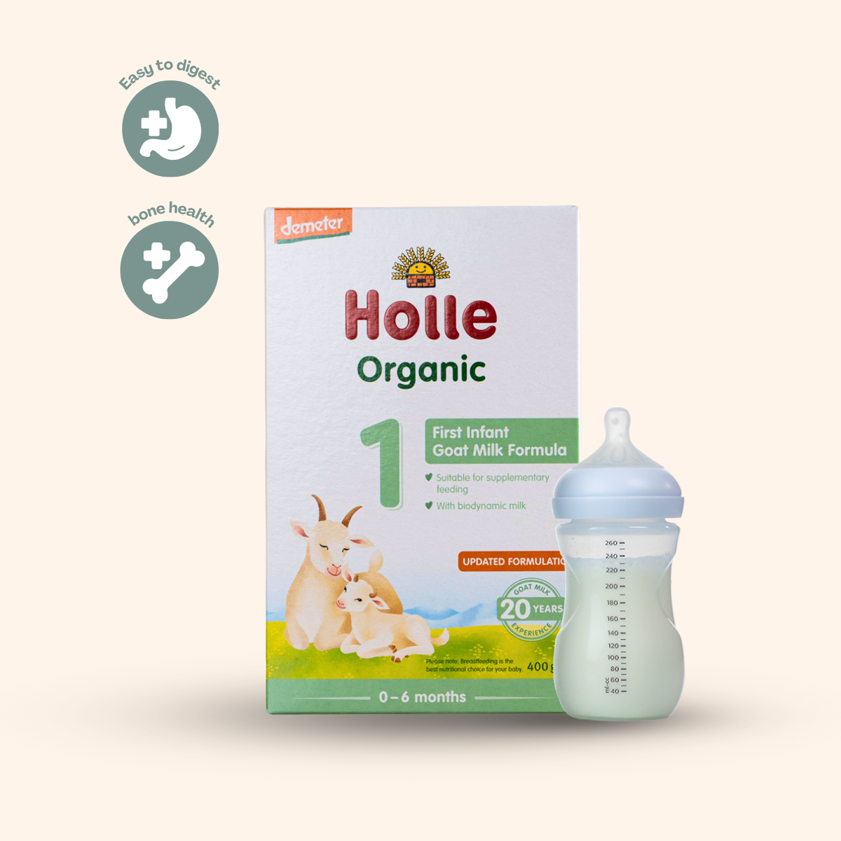 Holle Goat Global Stage 1 Lactose-Only: From Birth (400 grams)
